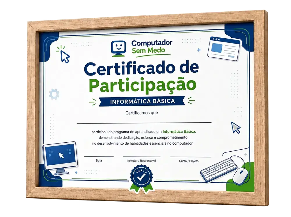 Certificado de Participação — BÓNUS 07 do Computador Sem Medo